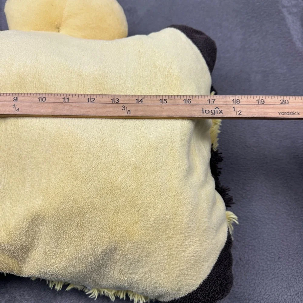 Pillow Pets Buzzy Bee Plush Pillow Kids 18in Yellow Brown Excellent Foldable Toy
